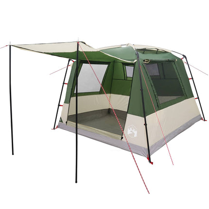 Party Tent 10-personers Grøn 185T Polyester med PU Coating