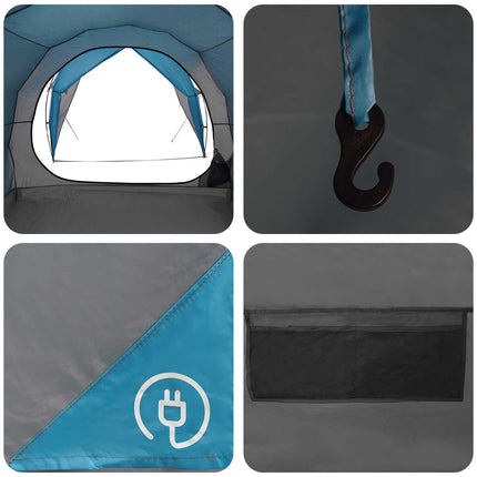 Tunneltelt 4-personers Blå 185T Polyester med PU Coating
