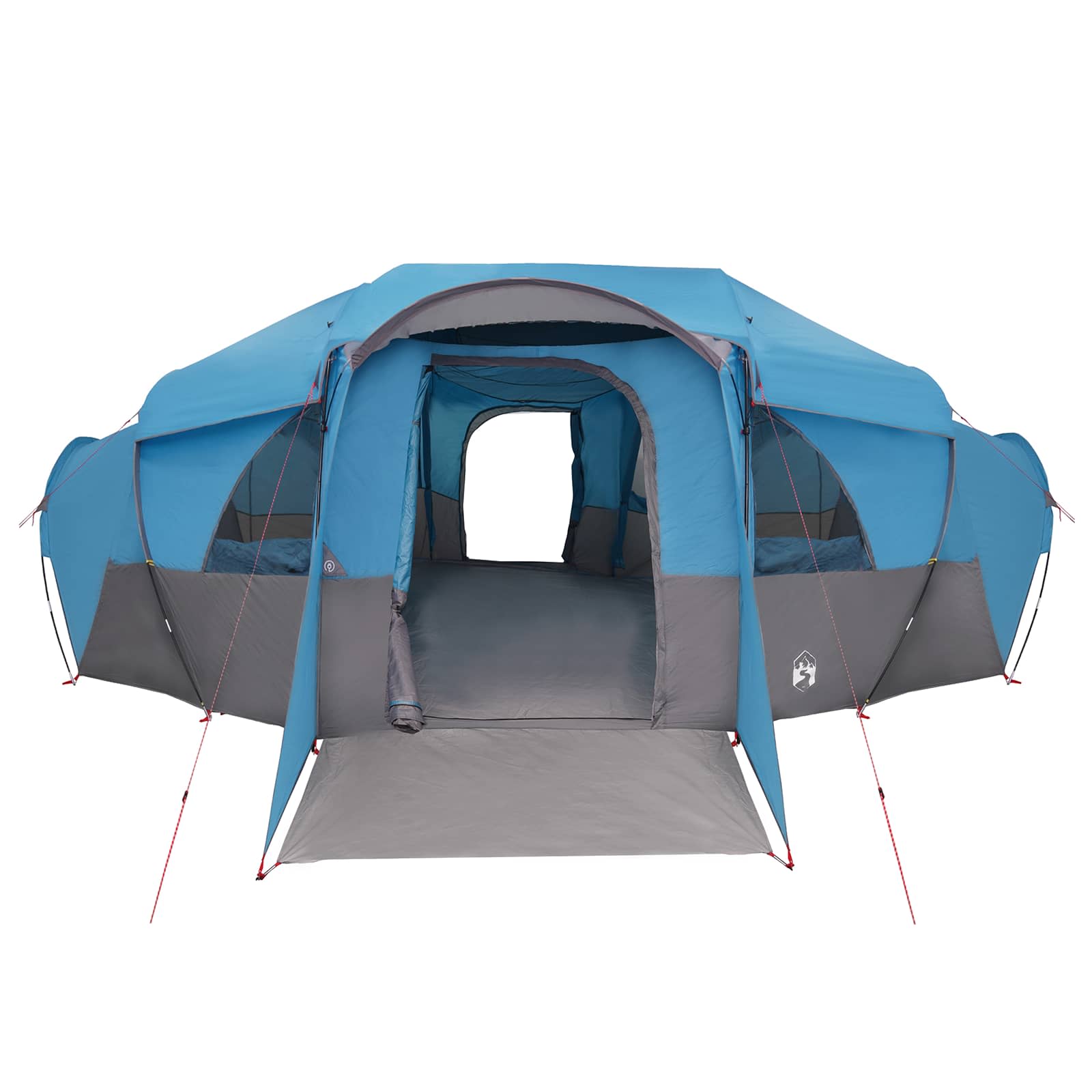 Familietelt med regnflige vandafvisende tunnel Blå 10-personers