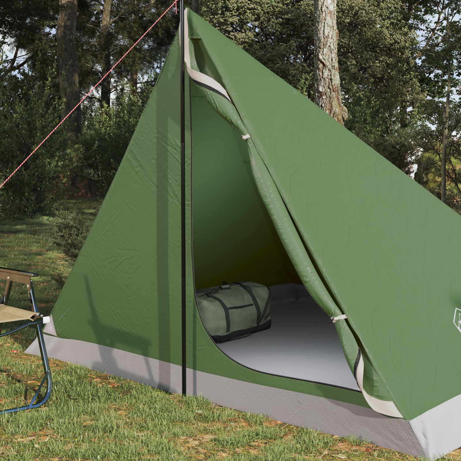Backpacking Telt Grøn 4-personers 185T Polyester med PU Coating
