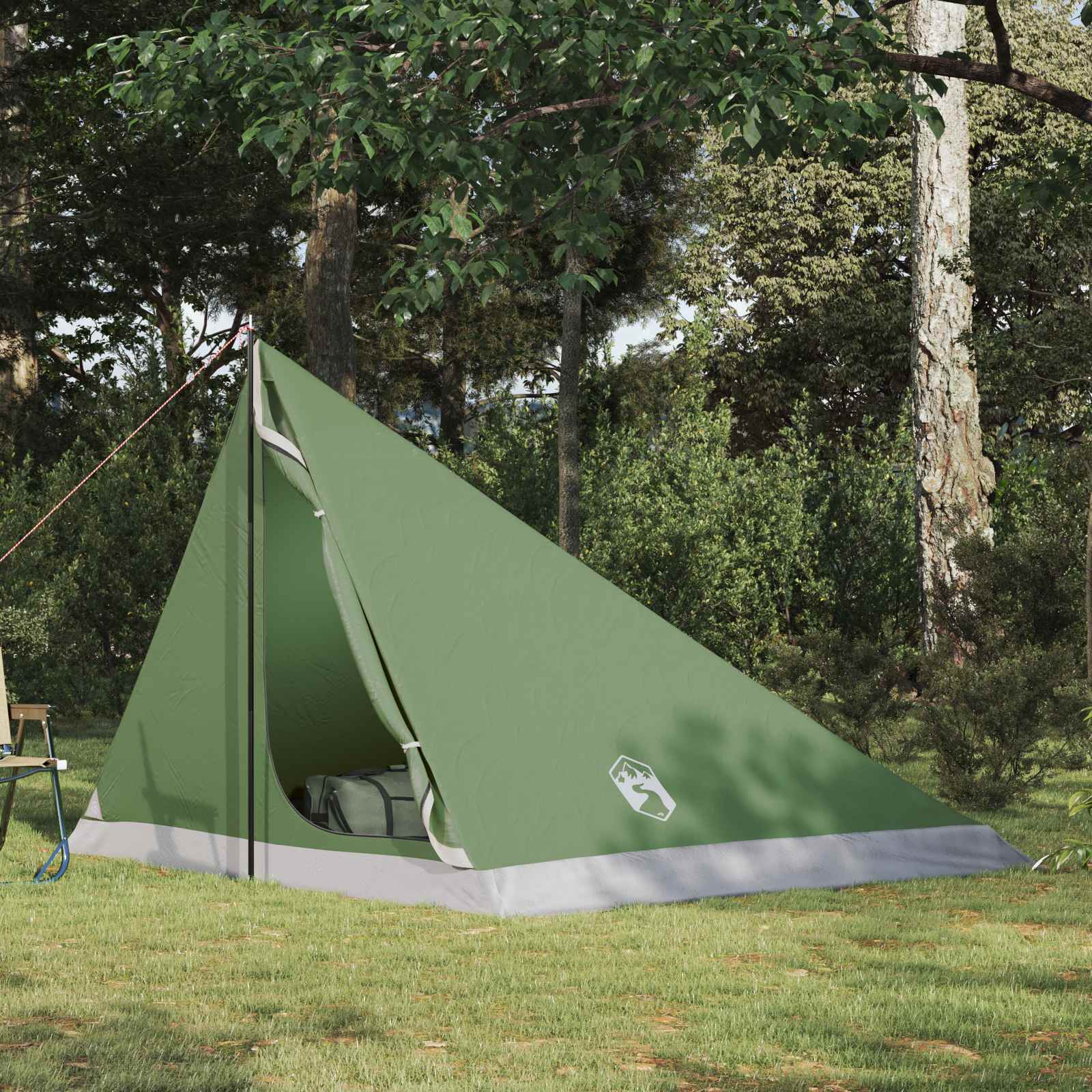 Backpacking Telt Grøn 4-personers 185T Polyester med PU Coating