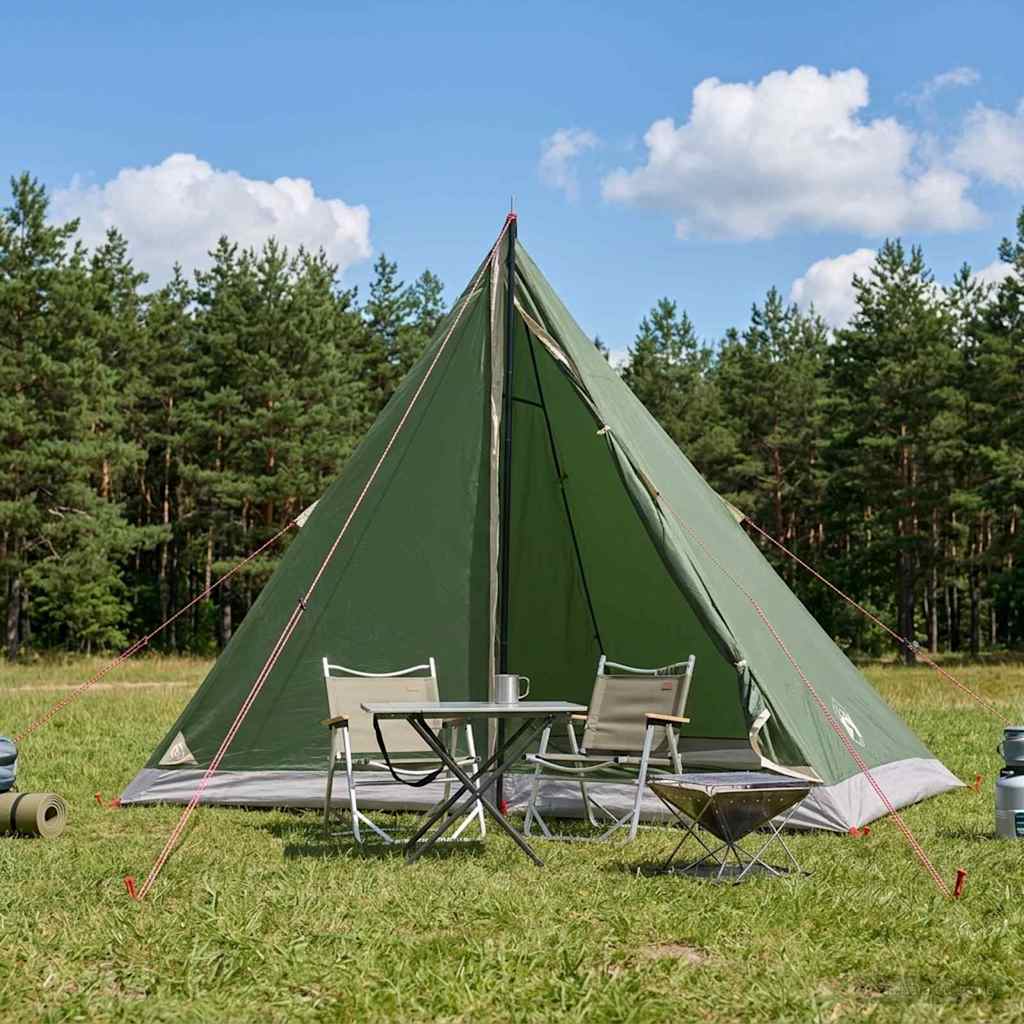 Backpacking Telt Grøn 2-personers 185T Polyester med PU Coating billede