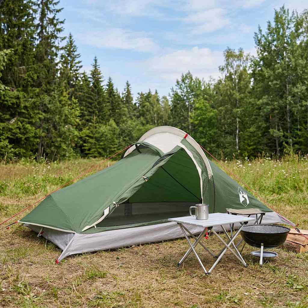 Backpacking Telt Grøn 2-personers 185T Polyester med PU Coating billede