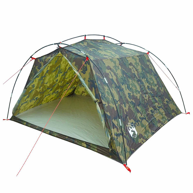 Tunneltelt Camouflage 4-personers 185T Polyester med PU Coating