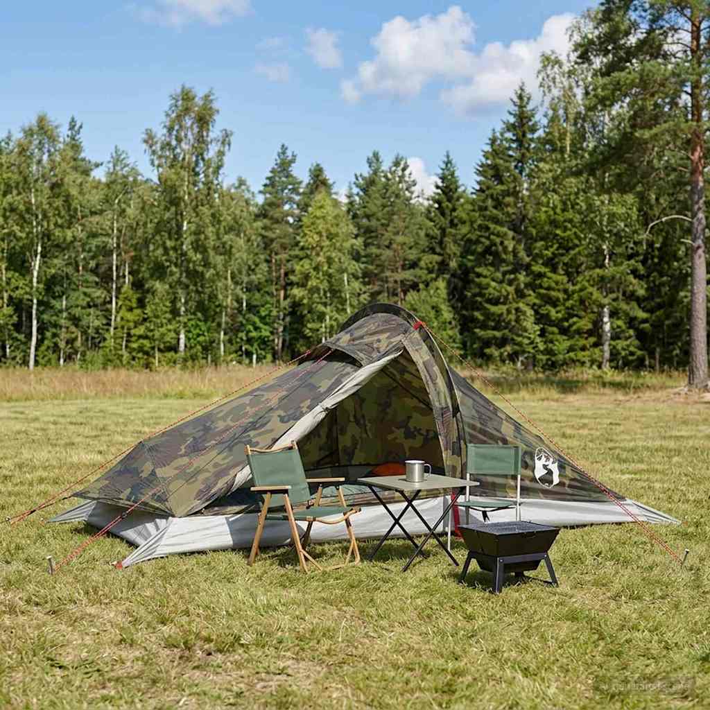 Backpacking telt camouflage 2-personers - letvægts rygsæktelt