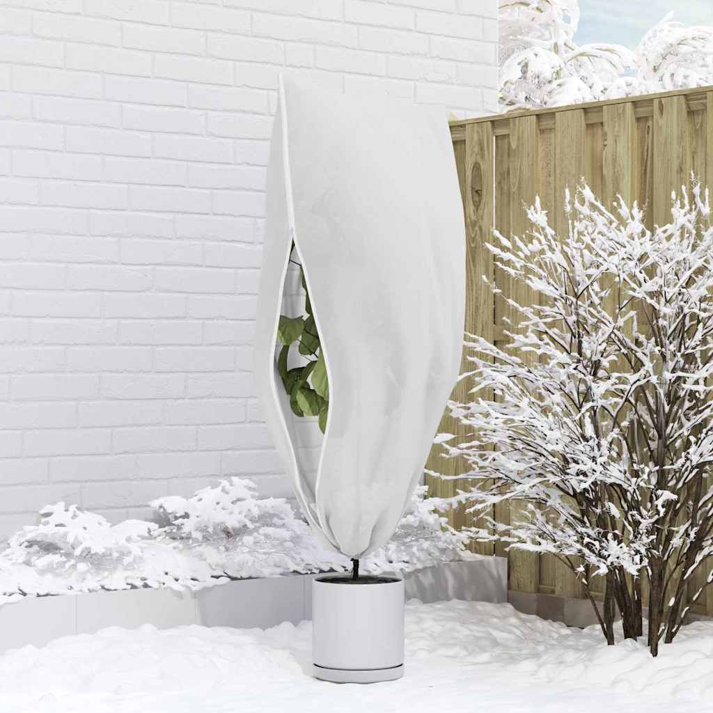 Frostbeskyttelses Plantefleece Dække 5 pcs Hvid 1,55 x 1,55 m