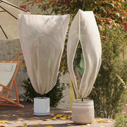 Frostbeskyttelses Plantefleece Dække 5 pcs Beige 1,55 x 1,55 m
