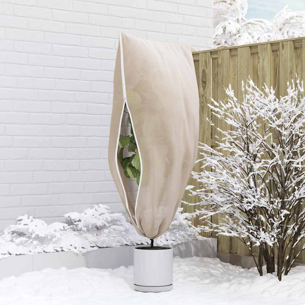 Frostbeskyttelses Plantefleece Dække 5 pcs Beige 1,55 x 1,55 m