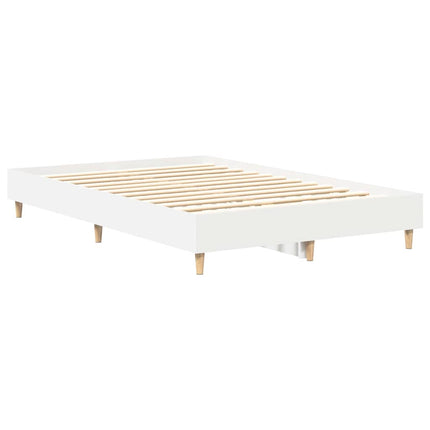Sengestel Hvid 137 x 190 cm Konstrueret træ