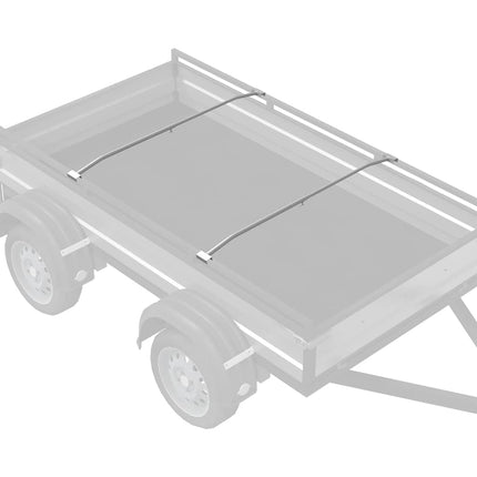 Tarpaulin Bracket til Trailere 2 stk. Sølv 102-155 cm Aluminium
