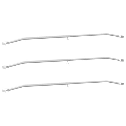Tarpaulin Bracket til Trailere 3 stk. Sølv 102-155 cm Aluminium
