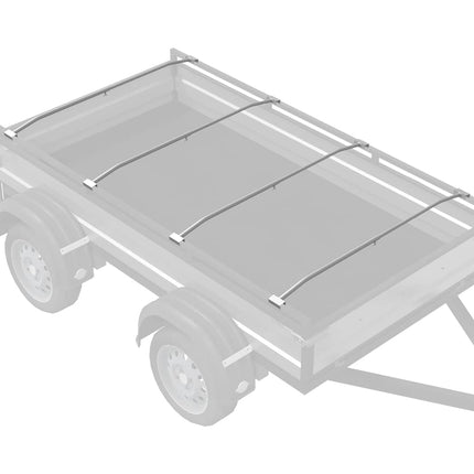 Tarpaulin Bracket til Trailere 4 stk. Sølv 102-155 cm Aluminium