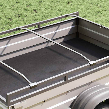 Tarpaulin Bracket til Trailere 3 stk. Sølv 136-218 cm Aluminium