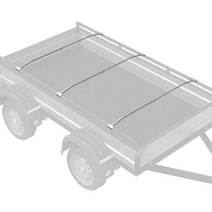 Tarpaulin Bracket til Trailere 3 stk. Sølv 136-218 cm Aluminium