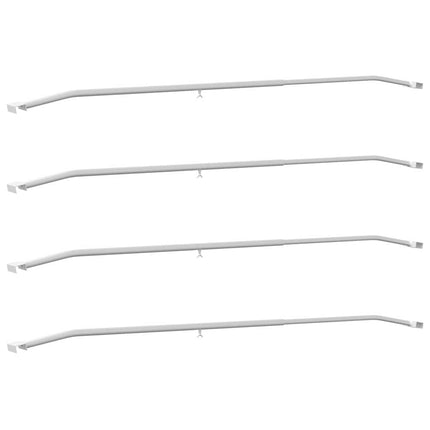 Tarpaulin Bracket til Trailere 4 stk. Sølv 136-218 cm Aluminium