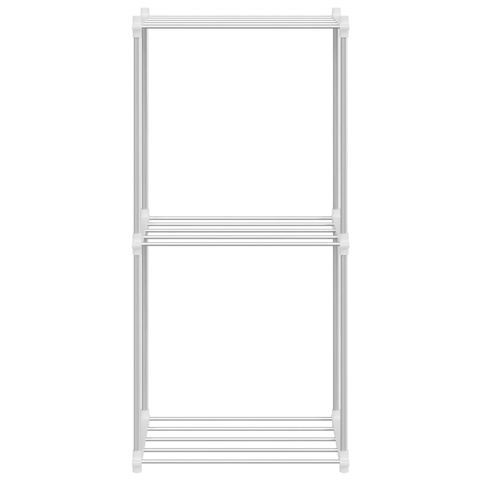 Tubulær hylde med opbevaring Hvid 42,5 x 27 x 91,5 cm Aluminium