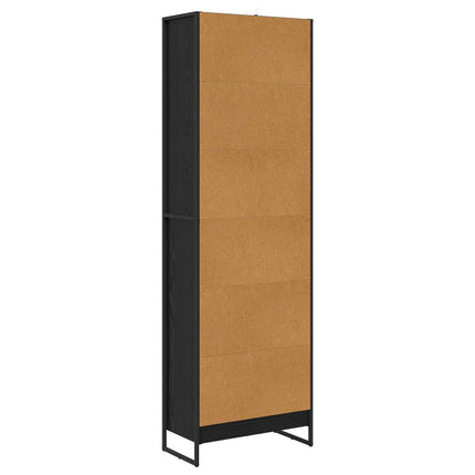 Bogskab 60 x 30 x 189,5 cm Konstrueret træ Sort eg
