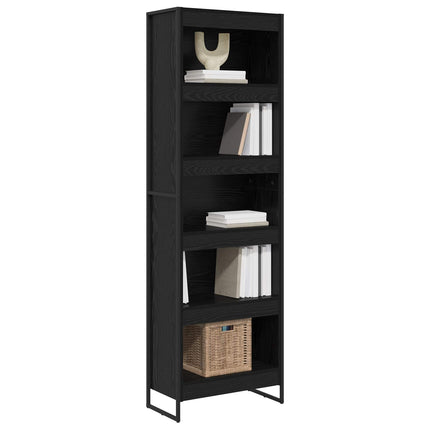 Bogskab 60 x 30 x 189,5 cm Konstrueret træ Sort eg