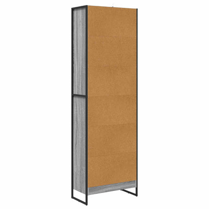 Bogskab 60 x 30 x 189,5 cm Konstrueret træ Grå Sonoma