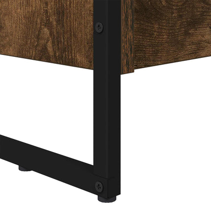 Bogskab 2 pcs Røget Eg 80 x 30 x 189,5 cm Konstrueret træ