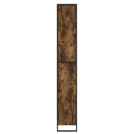 Bogskab 2 pcs Røget Eg 80 x 30 x 189,5 cm Konstrueret træ