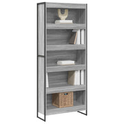 Bogskab 2 pcs Grå Sonoma 80 x 30 x 189,5 cm Konstrueret træ