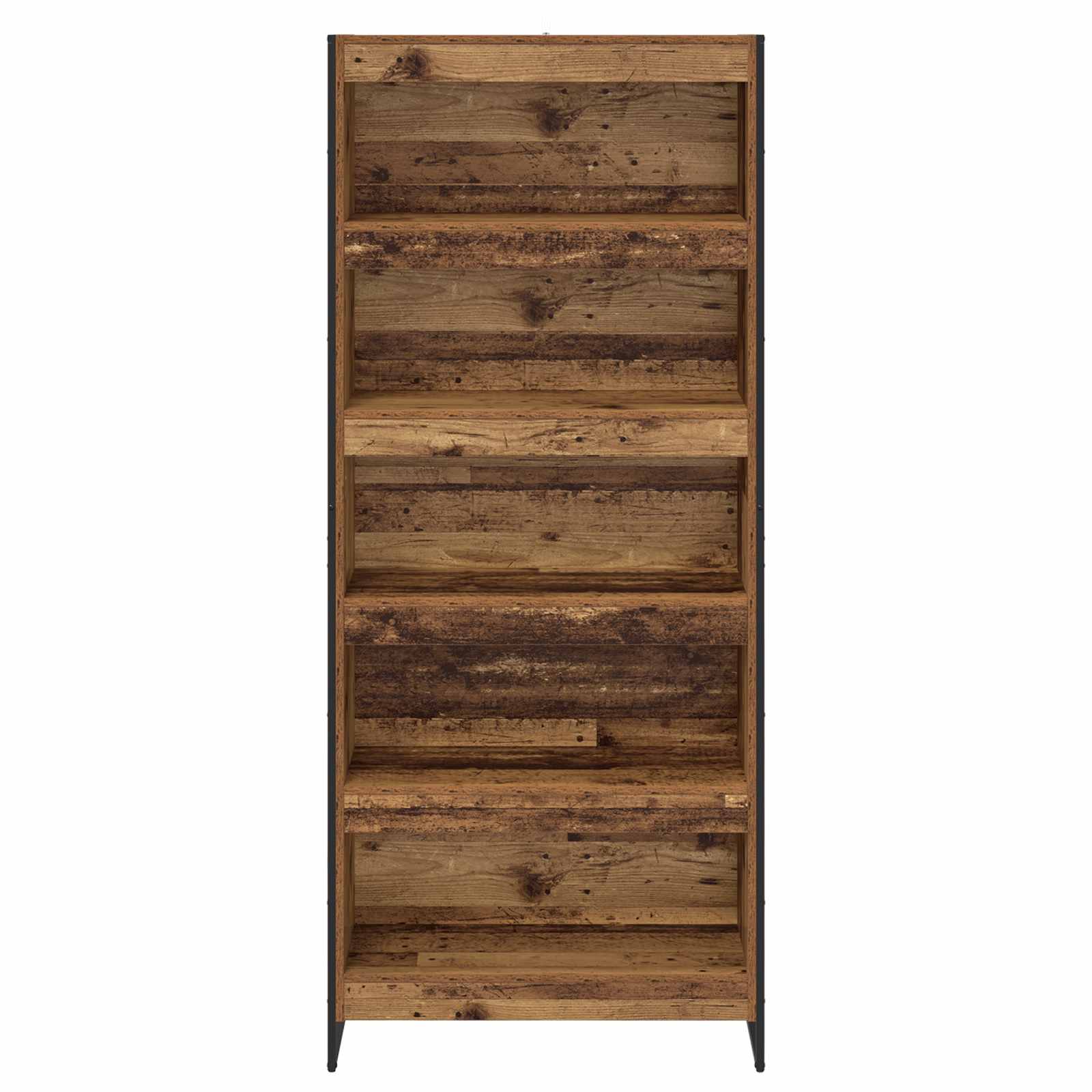 Bogskab 2 pcs Gammelt træ 80 x 30 x 189,5 cm Konstrueret træ