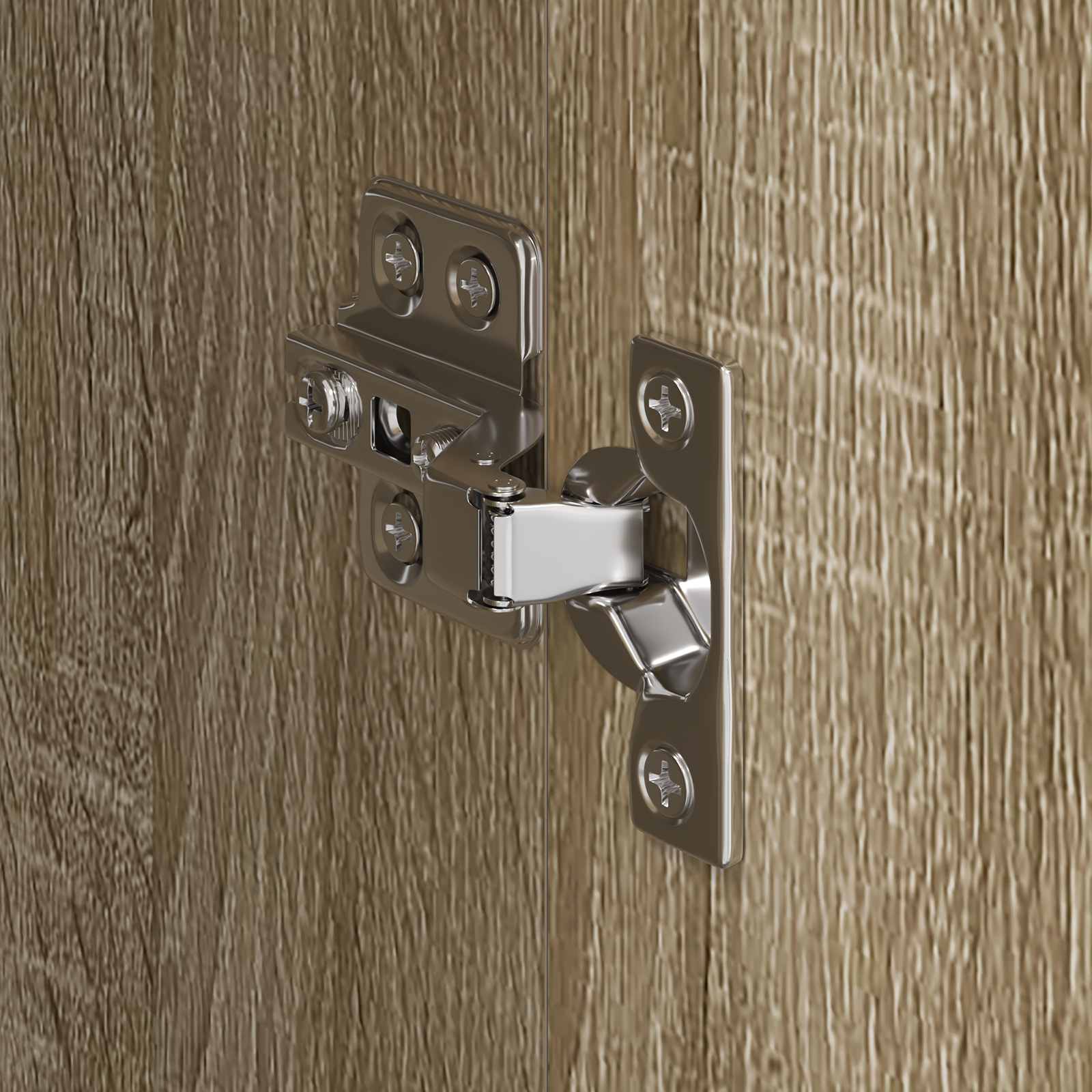 Warderobe med dør 2 pcs Sonoma 50 x 50 x 200 cm Konstrueret træ