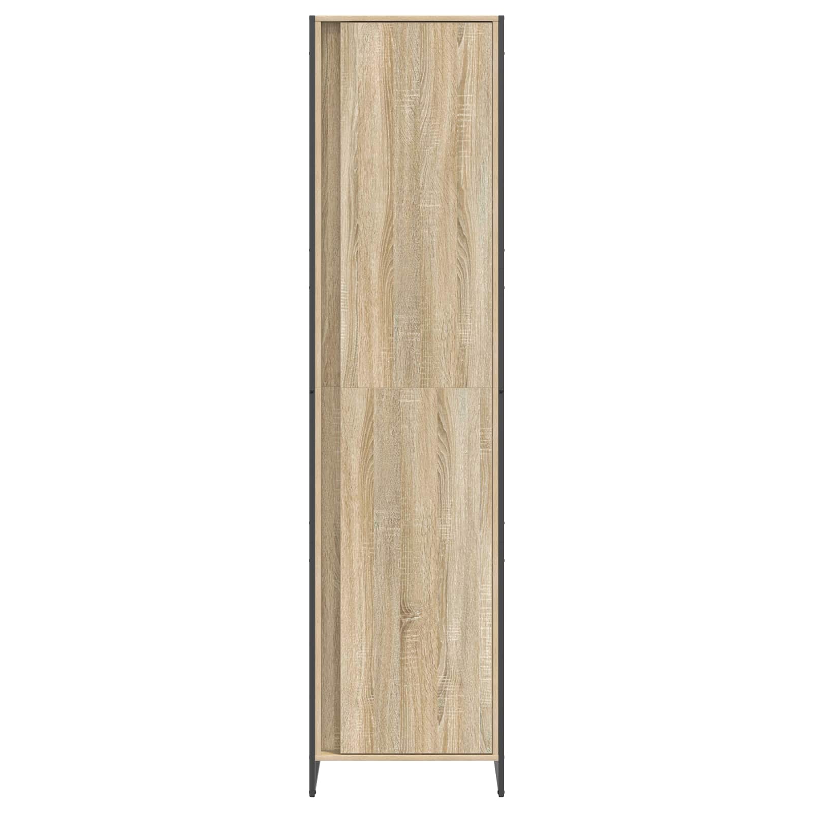 Warderobe med dør 2 pcs Sonoma 50 x 50 x 200 cm Konstrueret træ