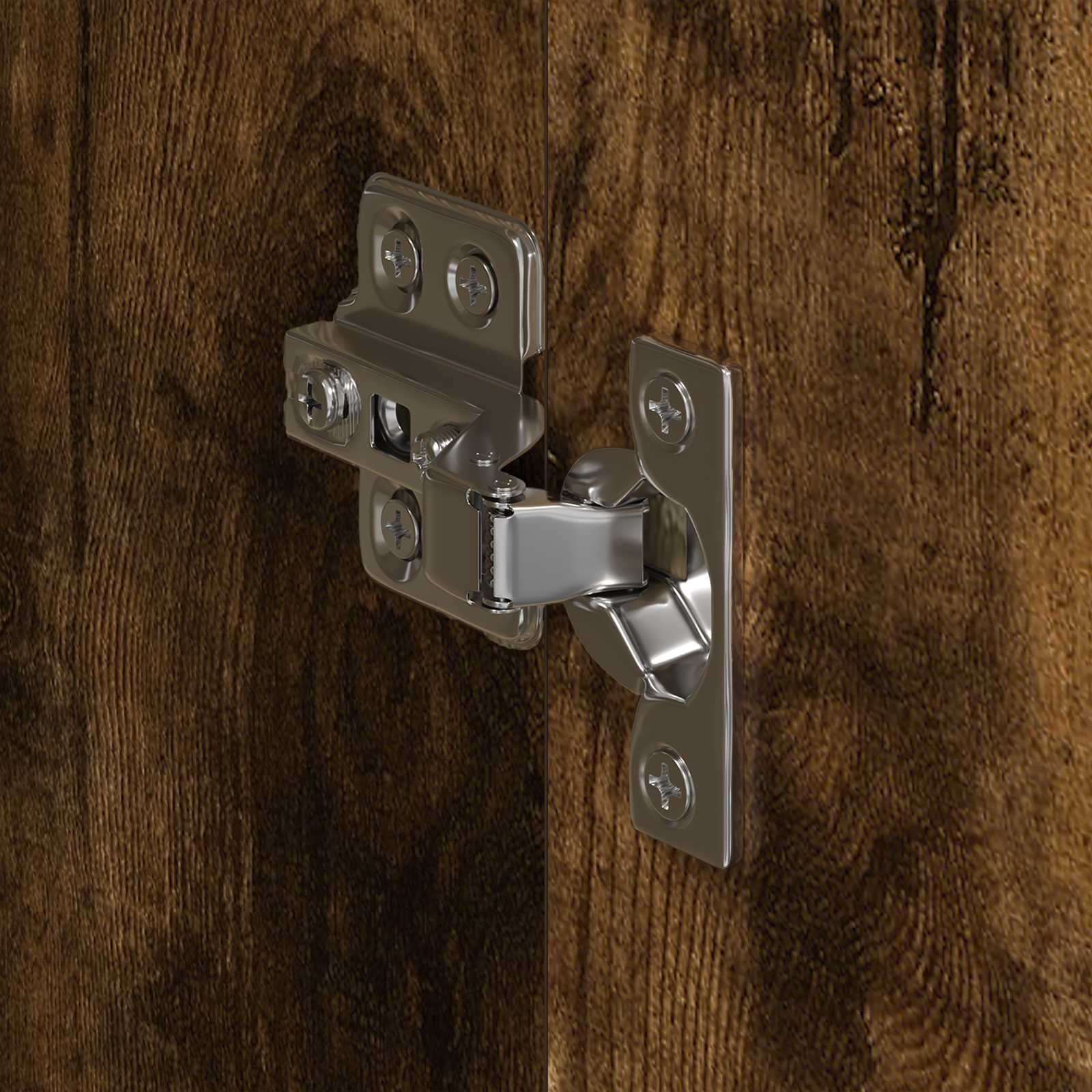 Warderobe 2 pcs Røget Eg 50 x 50 x 200 cm Konstrueret træ