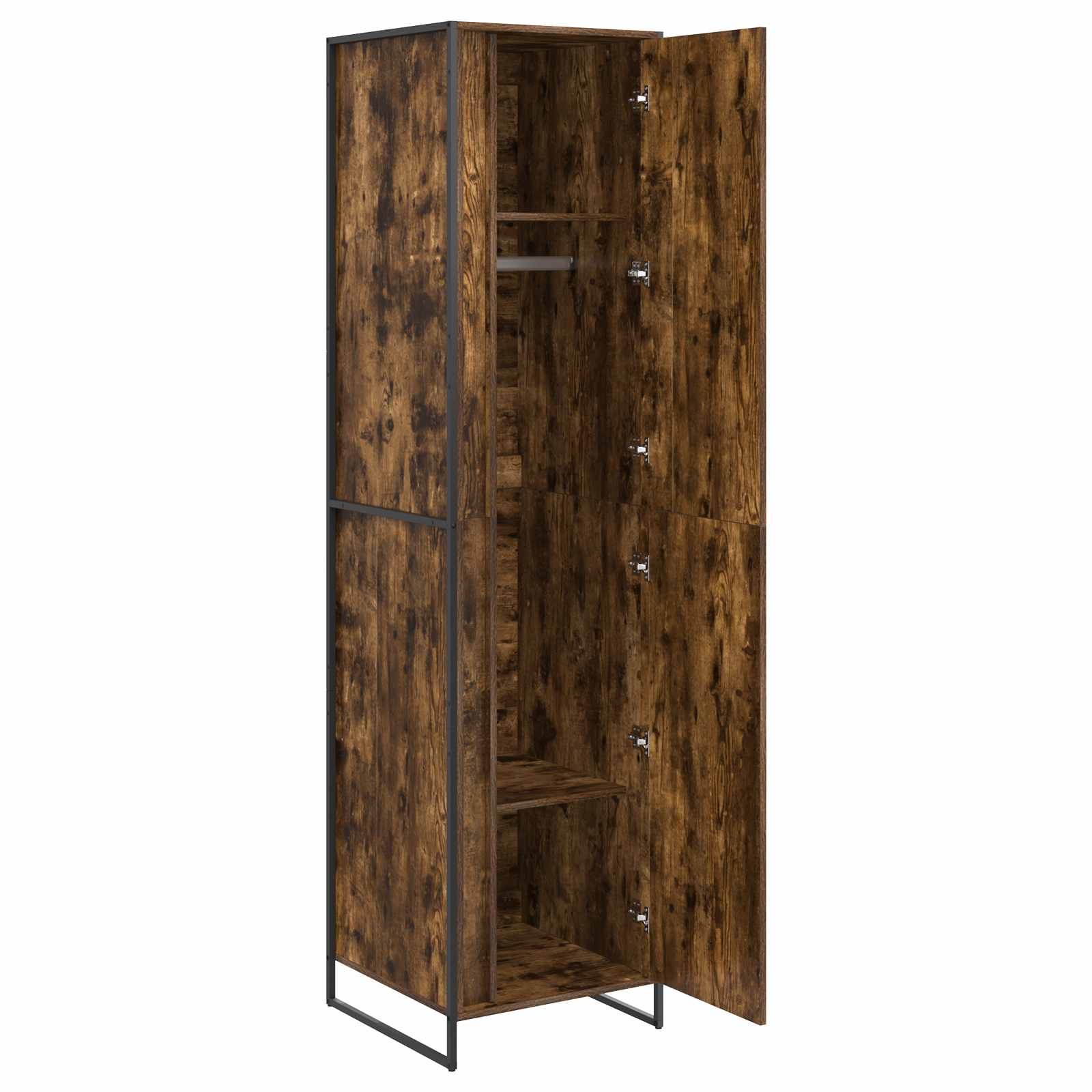 Warderobe 2 pcs Røget Eg 50 x 50 x 200 cm Konstrueret træ