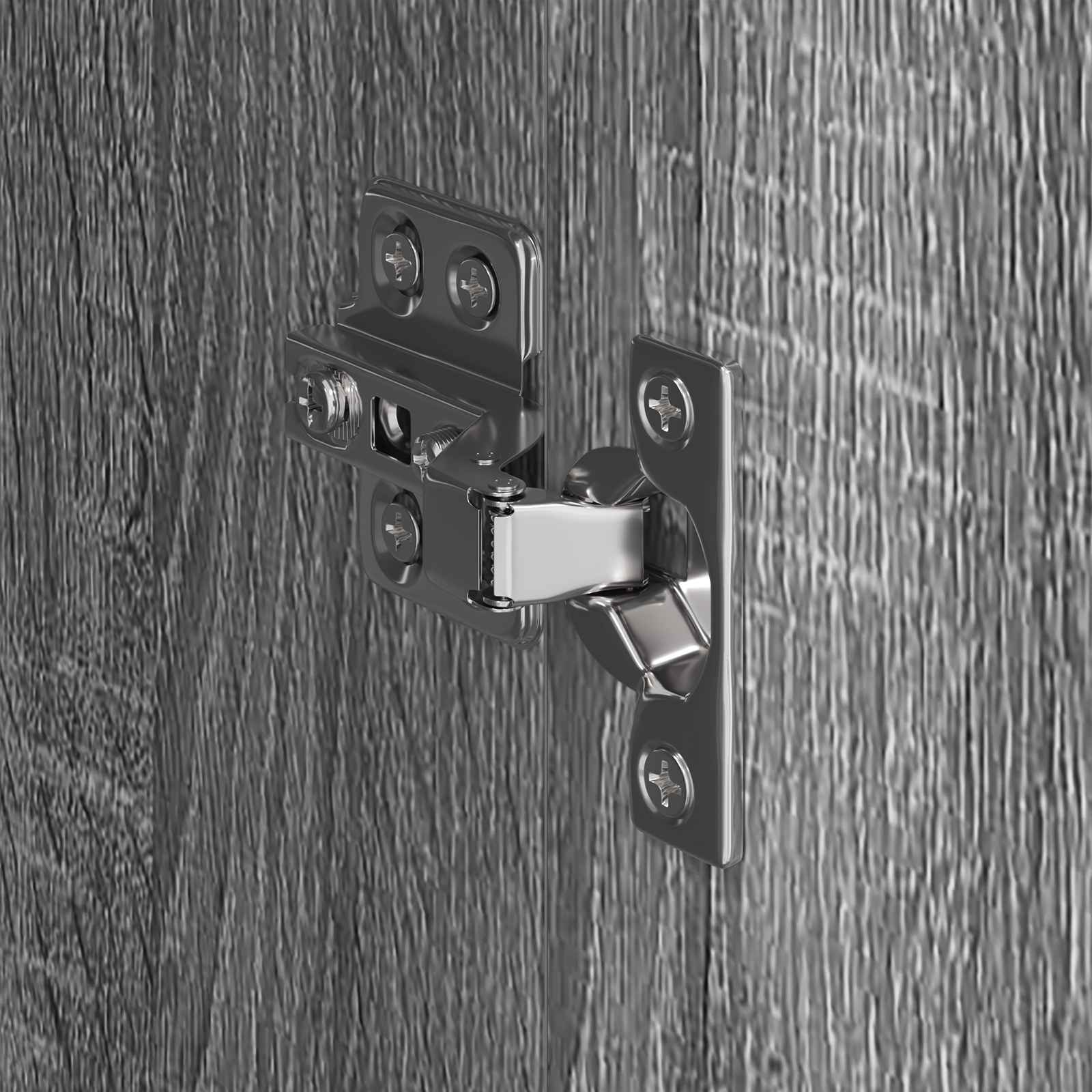 Warderobe 2 pcs Grå Sonoma 50 x 50 x 200 cm Konstrueret træ