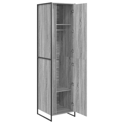 Warderobe Grå Sonoma 50 x 50 x 200 cm Konstrueret træ