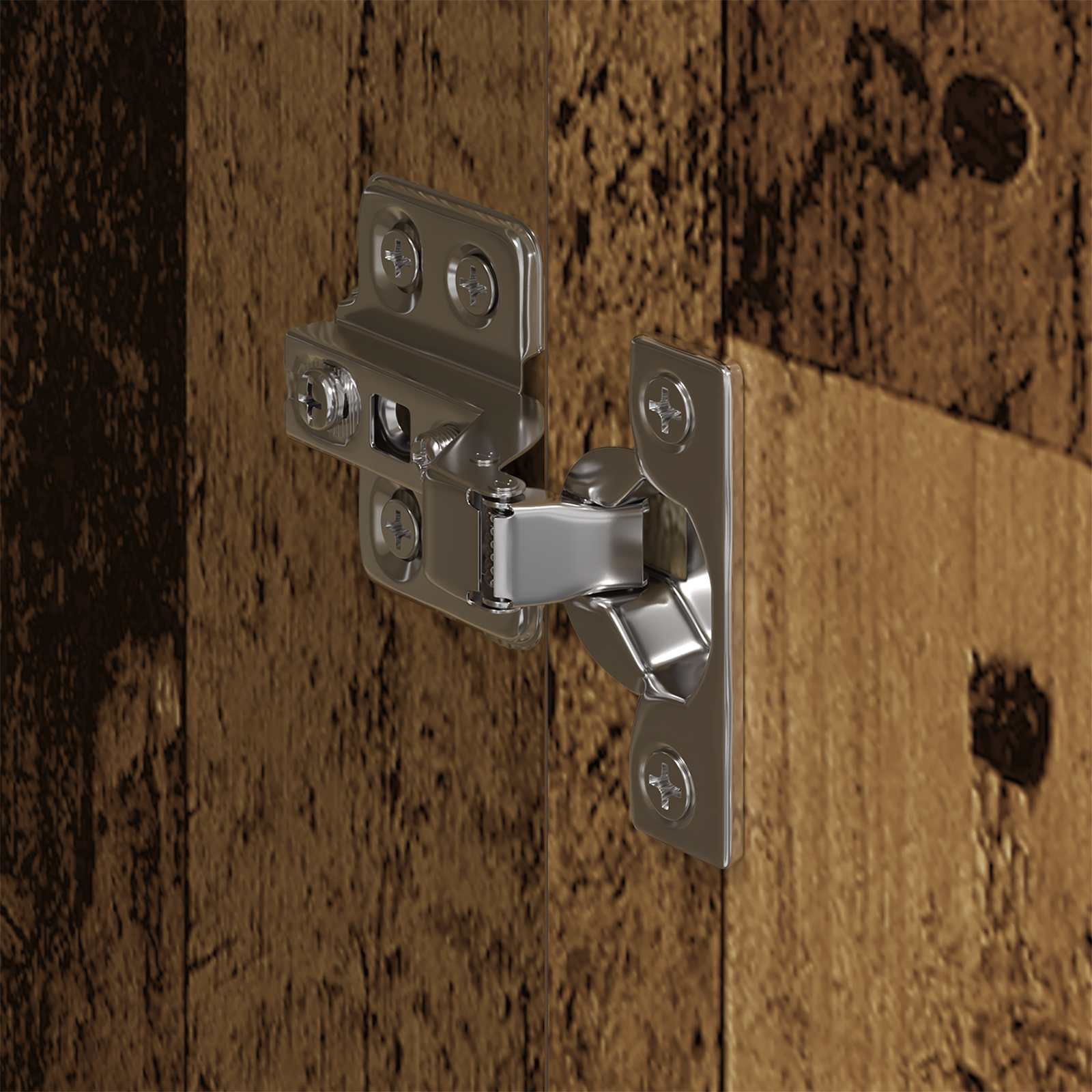 Warderobe 2 pcs Gammelt træ 50 x 50 x 200 cm Konstrueret træ