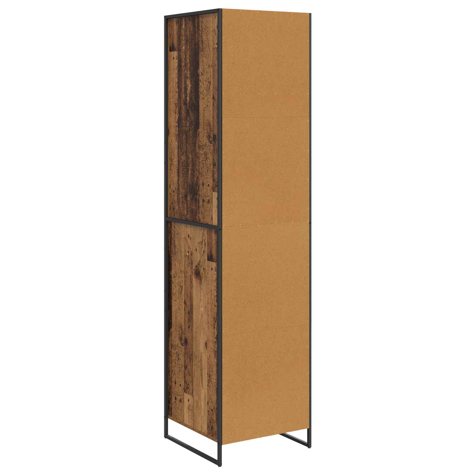 Warderobe 2 pcs Gammelt træ 50 x 50 x 200 cm Konstrueret træ
