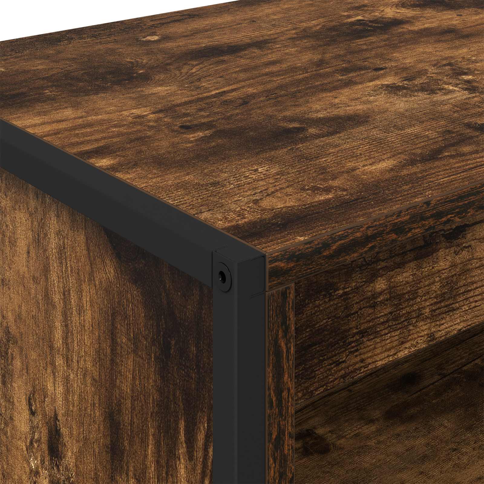 Høje Skabe 2 pcs Røget Eg 79 x 36 x 200 cm Konstrueret træ