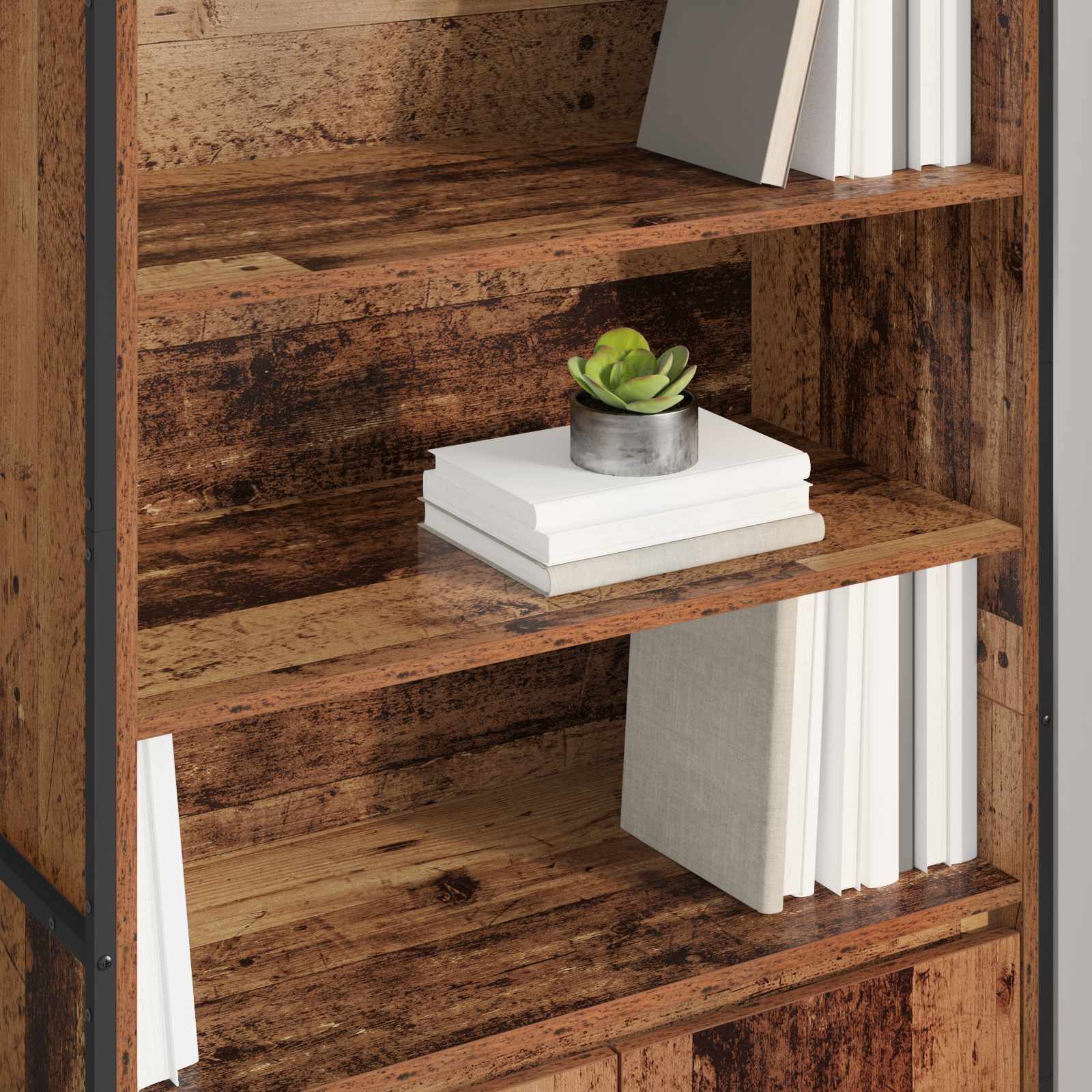 Høje Skabe 2 pcs Gammelt træ 79 x 36 x 200 cm Konstrueret træ