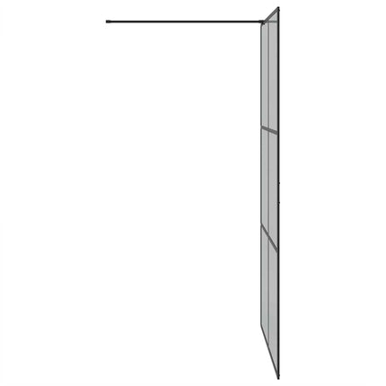Walk-in brusevæg Sort 115 x 195 cm hærdet glas
