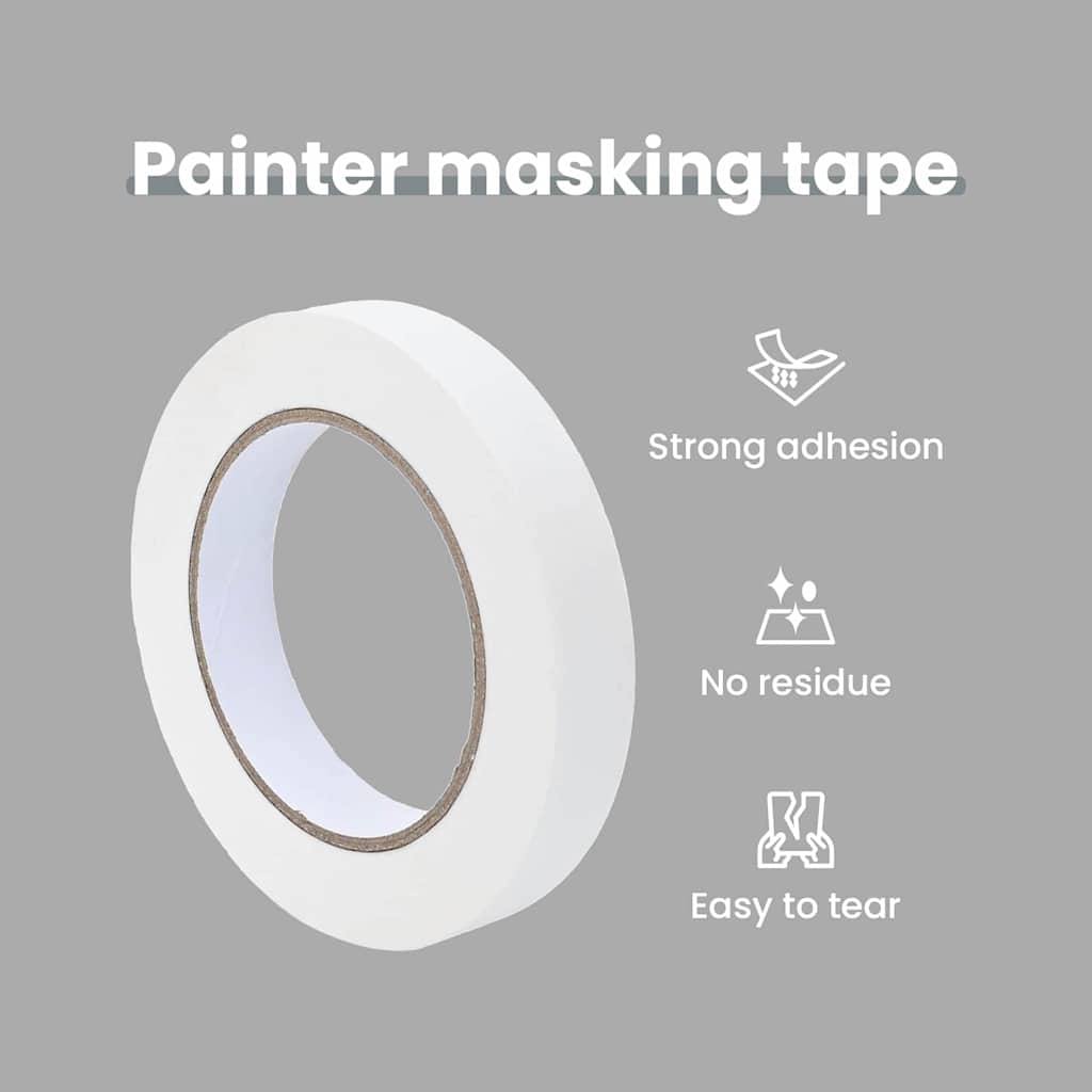 Maler Maskeringstape 6 pcs Hvid 19mm x 50m Papir