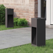 Solar Led Sti Lys 2 pcs Sort Koldvalset Stål