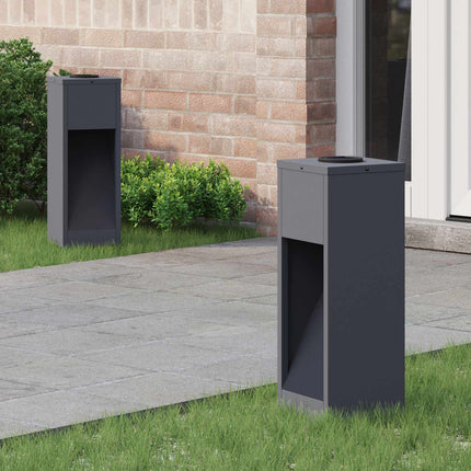 Solar Led Sti Lys 2 pcs Antracit Koldvalset Stål