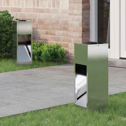 Solar Led Sti Lys 2 pcs Sølv Rustfrit stål