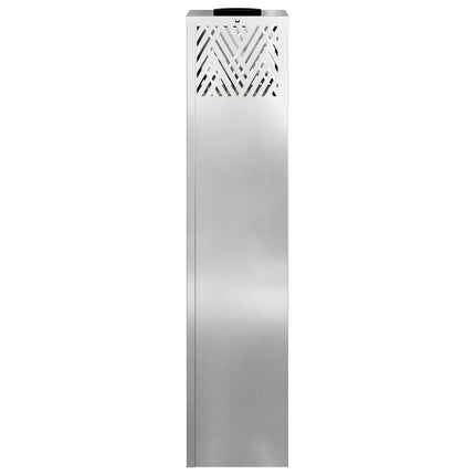 Solar LED sti lys med batteridrevne lys 2 pcs Sølv Galvaniseret