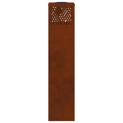 Solar LED sti lys med batteridrevne lys 2 pcs Bronze Cortenstål