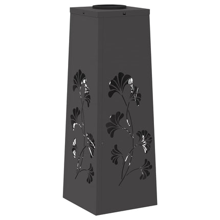 Solar LED sti lys 2 pcs Sort Koldvalset Stål