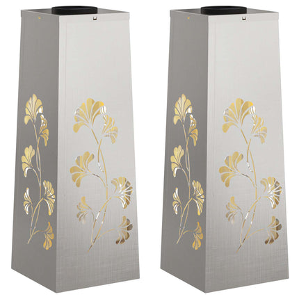 Solar LED sti lys 2 stk. Varm hvid 18 x 18 x 50 cm