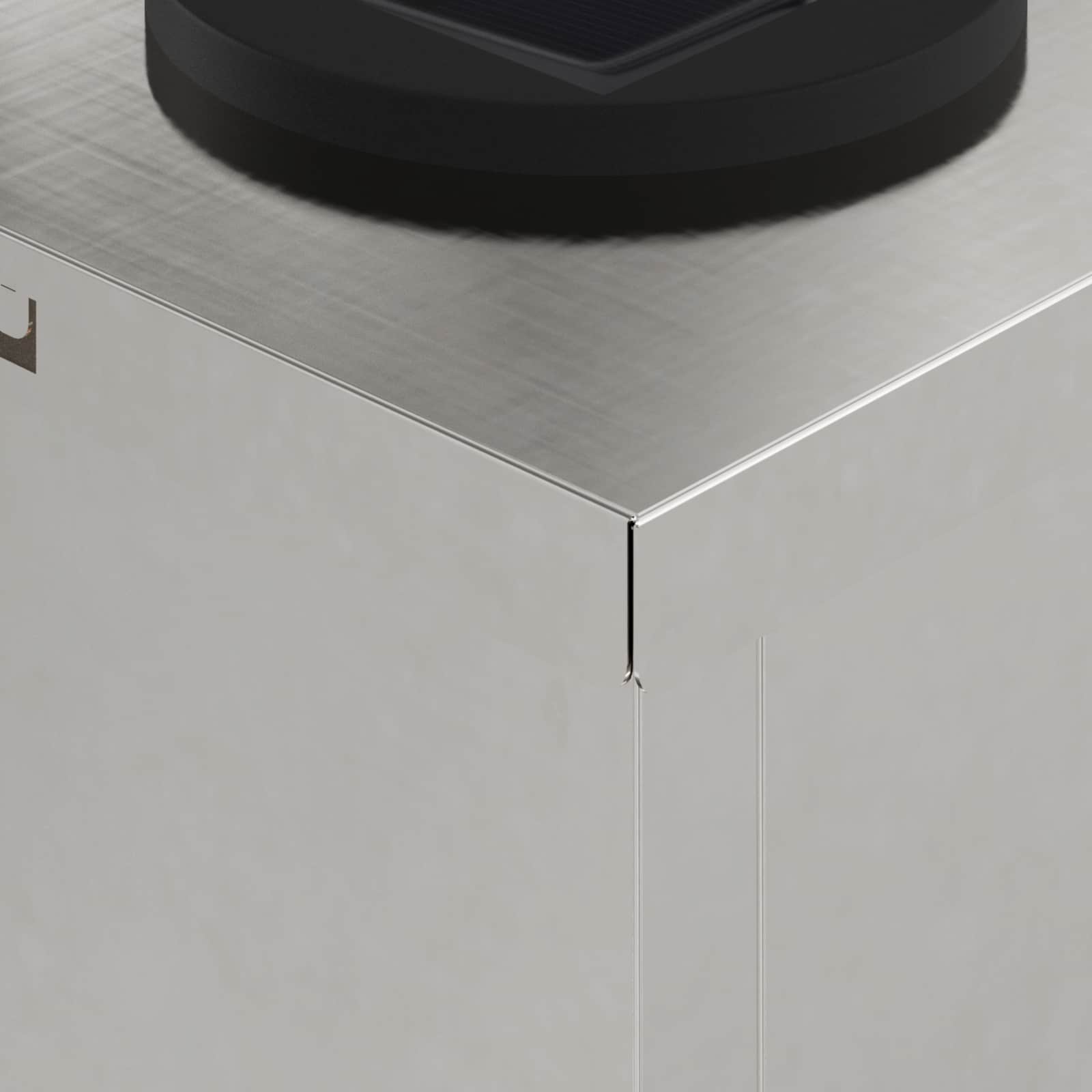 Solar LED sti lys 2 pcs Sølv Rustfrit stål