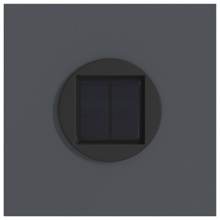 Solar LED sti lys 2 pcs Antracit Koldvalset Stål