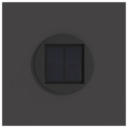 Solar LED sti lys 2 pcs Sort Koldvalset Stål