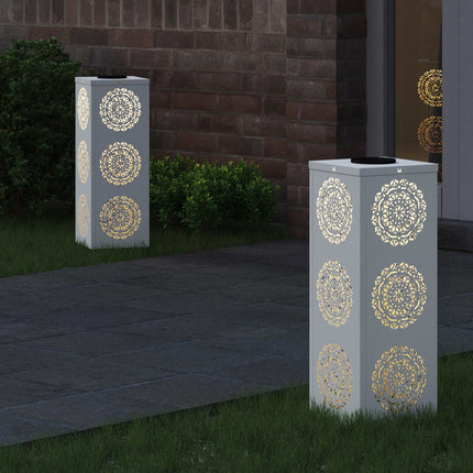 Solar LED sti lys 2 stk. Varm hvid 18 x 18 x 50 cm